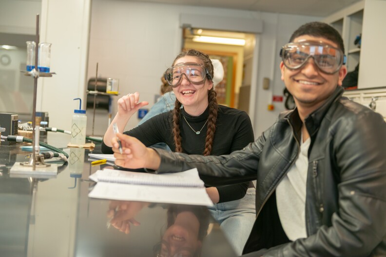 happy chemistry students