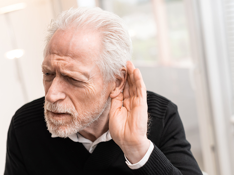 Man with hearing loss