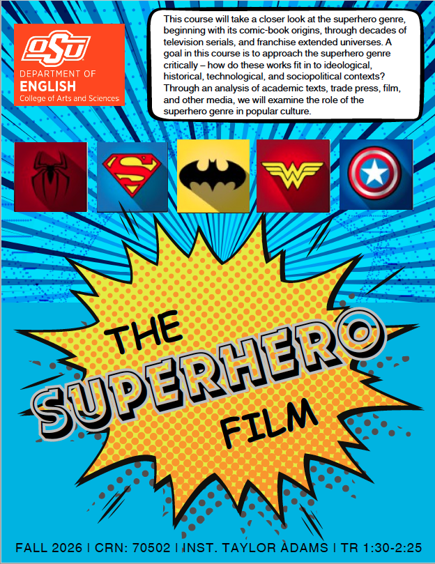 A flyer for an Oklahoma State University English Department course titled