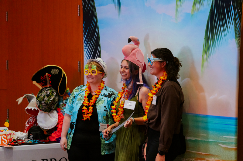 Emily Tompkins, Frost Trussel and Elizabeth Merkov getting that perfect photo booth opportunity.