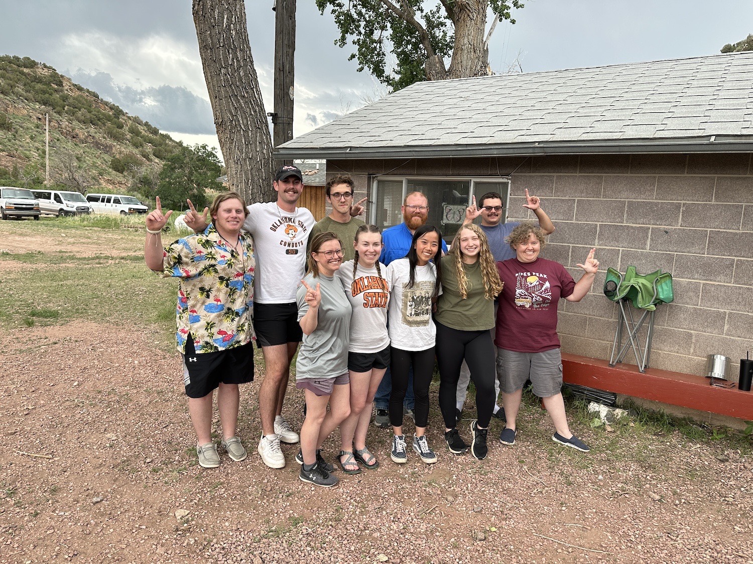 OSU Students at camp with Dr. Spencer in 2023