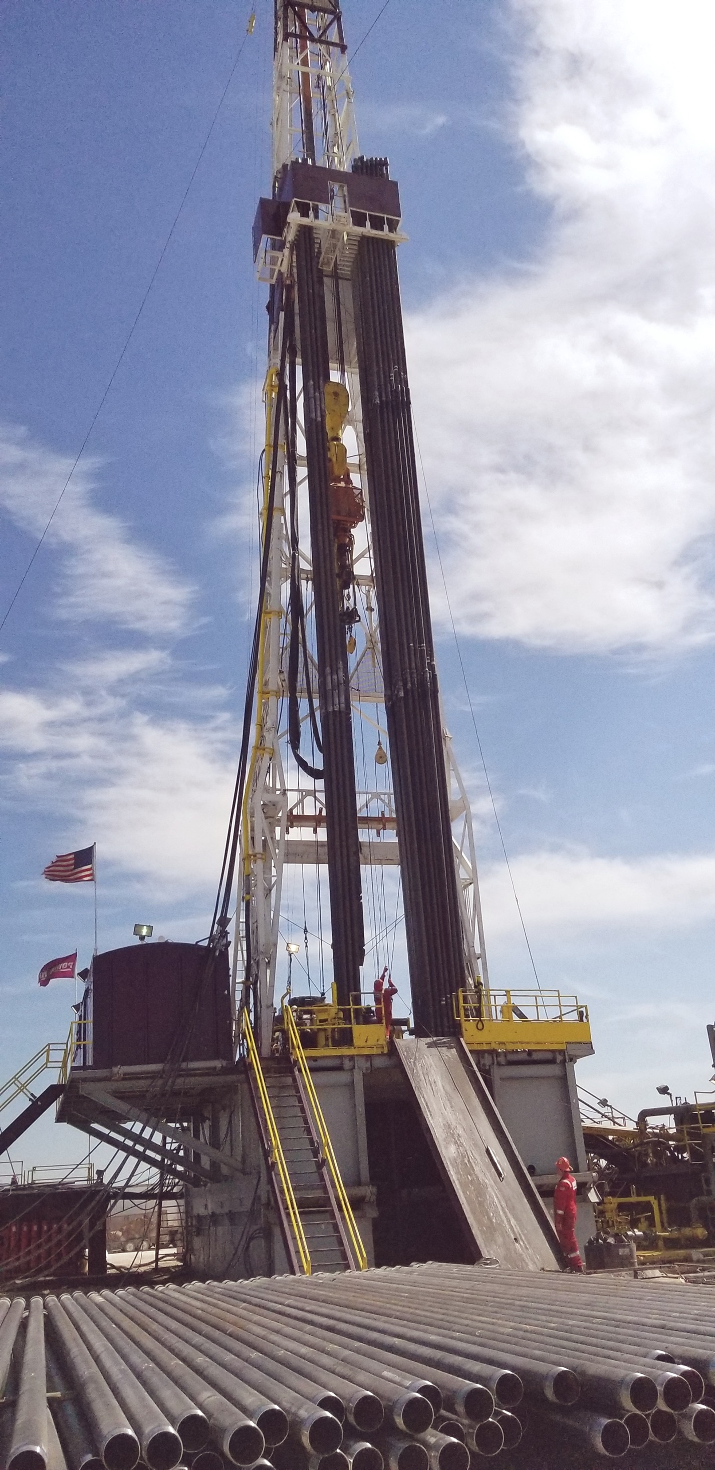 close up of oil rig