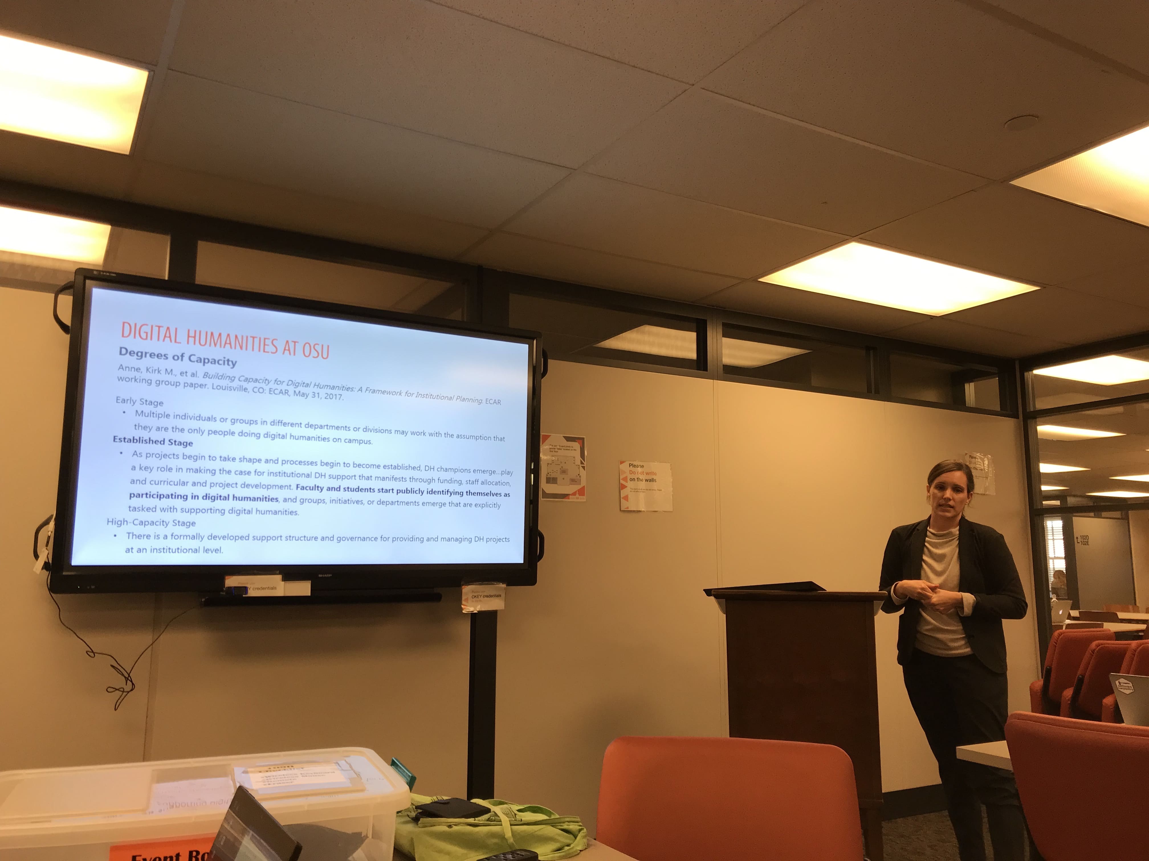 Megan Macken Presenting to a group