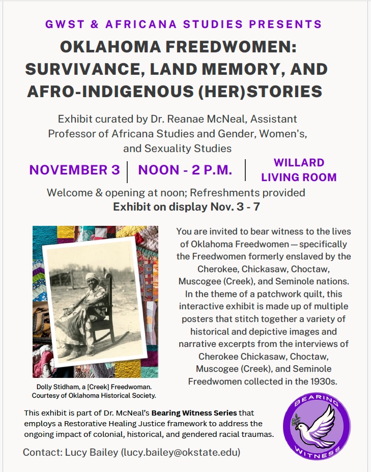 OK freedwomen event poster