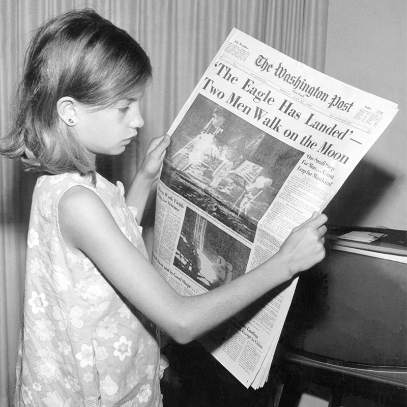 The Eagle Has Landed headline in old newspaper The Eagle Has Landed headline in old newspaper
