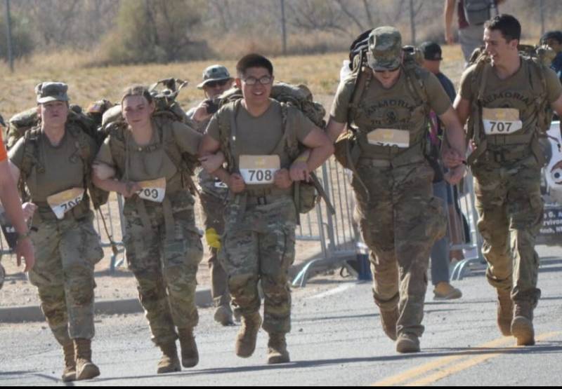 cadets rucking at the bataan memorial death march cadets rucking at the bataan memorial death march