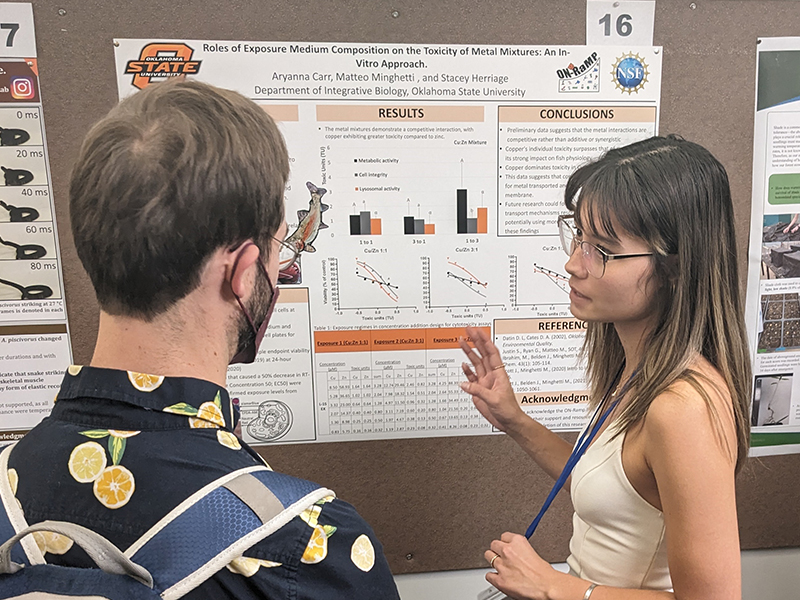 Aryanna presenting her poster