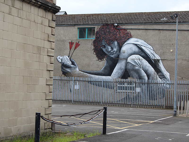 Mural of a Peace Dove on a wall in Dublin, Ireland