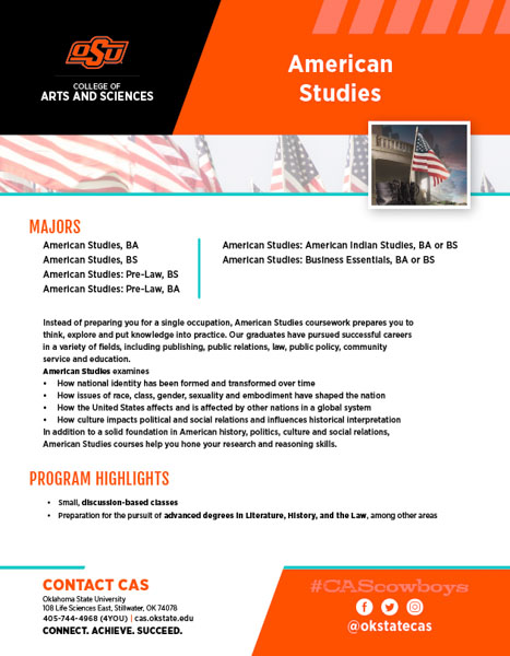 American Studies Slick Sheet document image