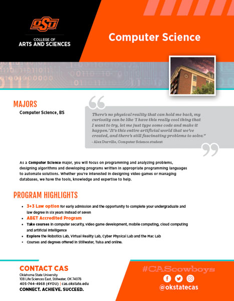 Computer Science Slick Sheet document image