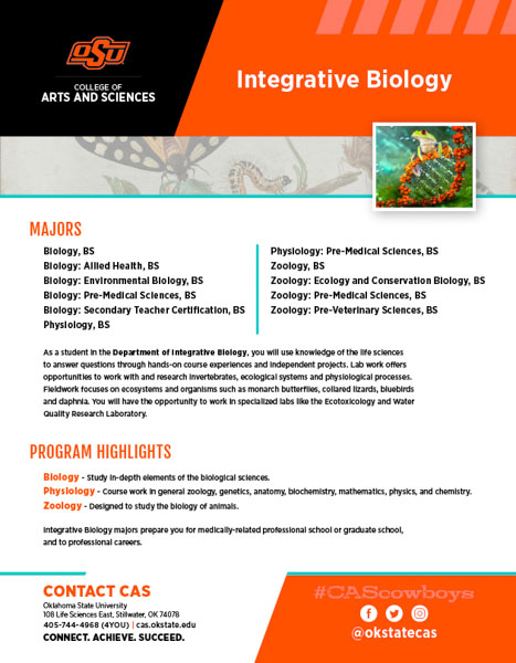 Integrative Biology Slick Sheet document image