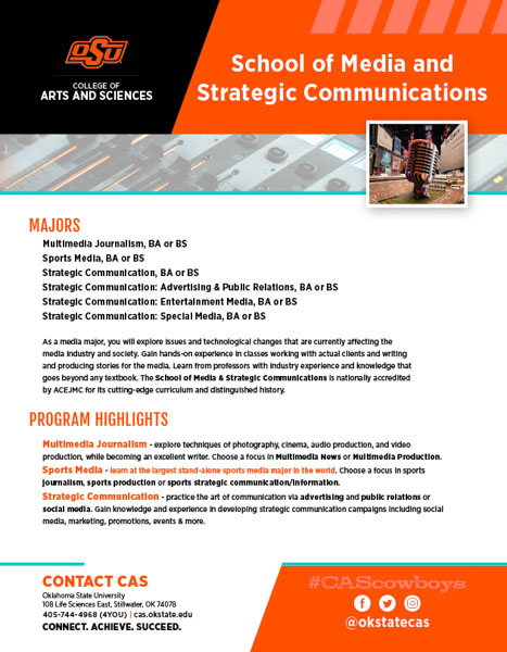 Media and Strategic Communications Slick Sheet document image
