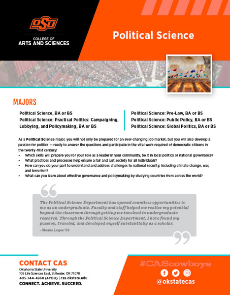 Political Science Slick Sheet document image