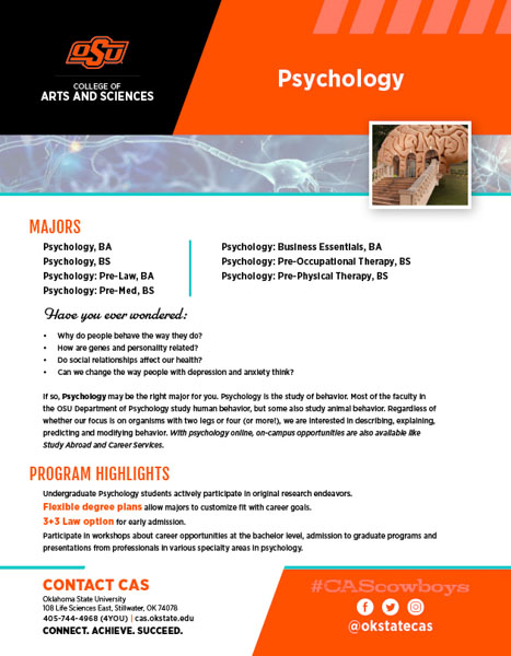 Psychology Slick Sheet document image