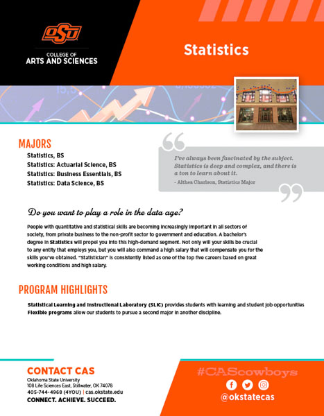 Statistics Slick Sheet document image
