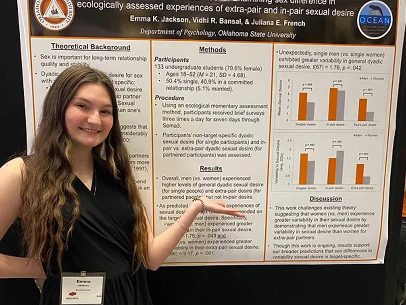Emma and her poster
