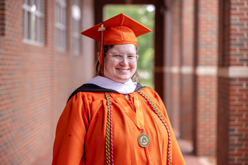 Theatre major Burks named Spring 2025 CAS Orange Gown Graduate